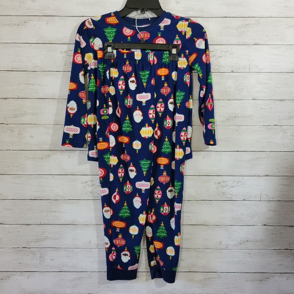 North Pole Kids Christmas Holiday Pajamas Set Unisex Santa Christmas Tree Size 8 - Picture 9 of 15